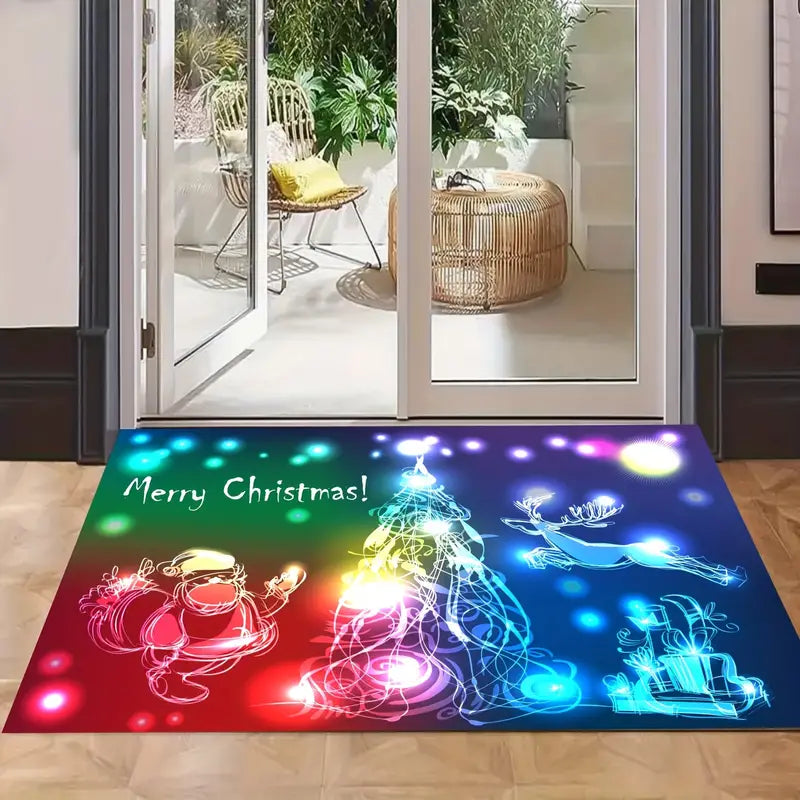 1pc Christmas Decor Floor Mats-4