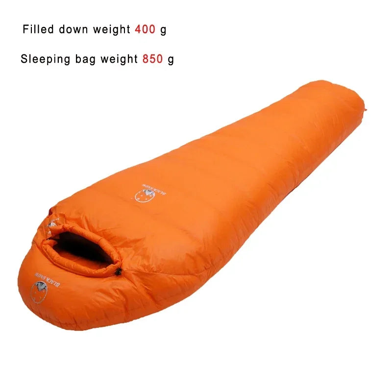 Goose Down Mummy Sleeping Bag Orange-3