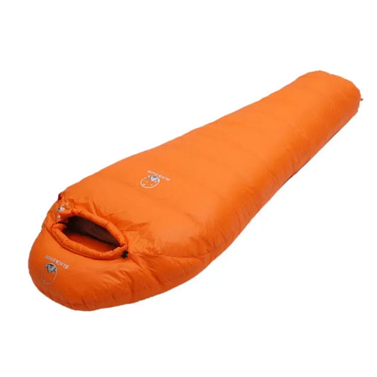 Goose Down Mummy Sleeping Bag Orange-0